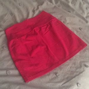 Pink mini skirt from Express.